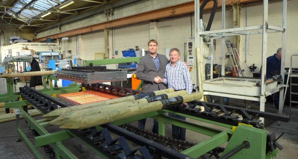 Photo showing Imprest recieveing delivery of their new Postsaver Pro-Mill Machine