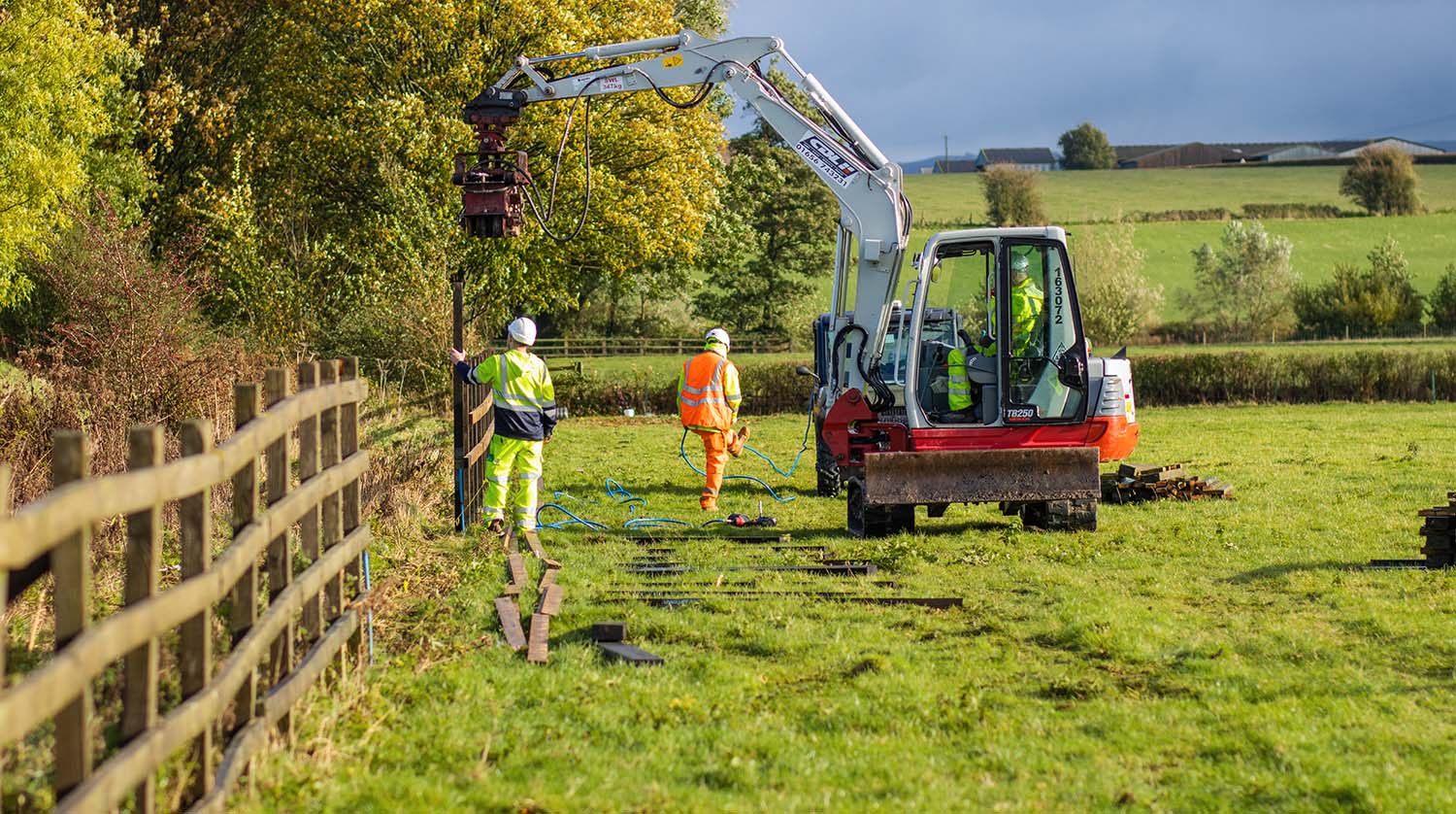 Farm fencing installation