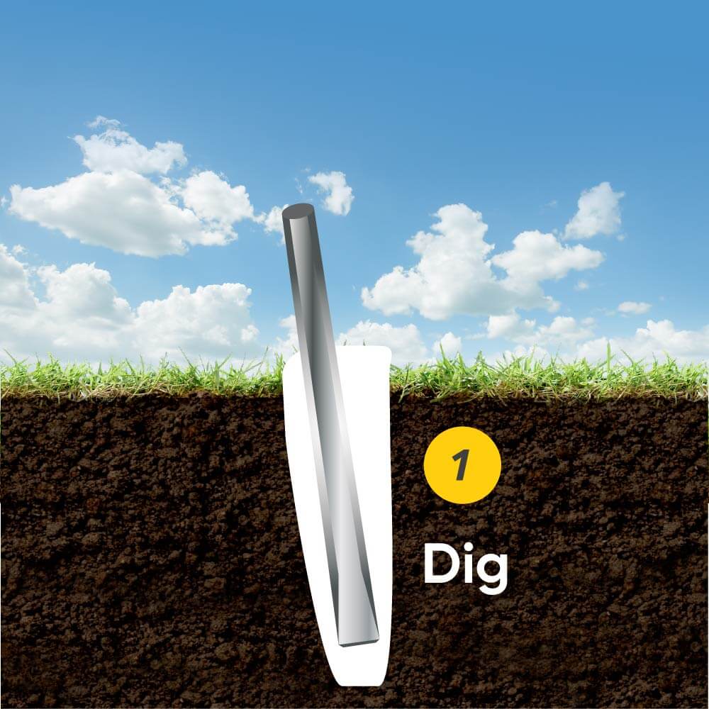 Postsaver Pro-Set Step 1 = Dig The Hole