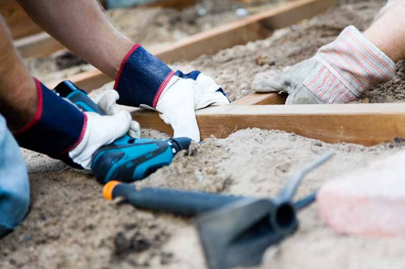 Garden decking construction