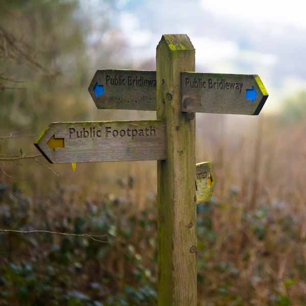 Public footpath sign 