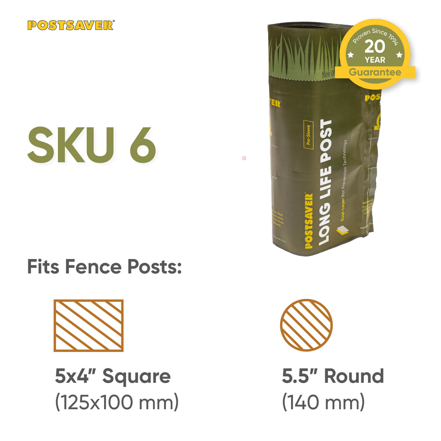 Fence Post Protection Bitumen Sleeves for 5x4